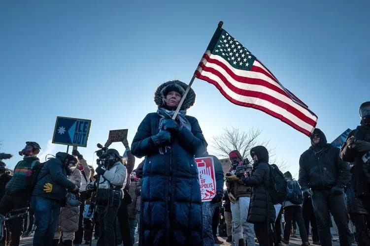 Minneapolis Mayor Jacob Frey speaking at a press conference