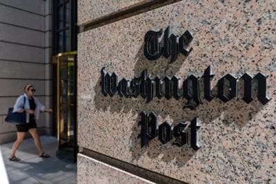 Washington Post headquarters amid press freedom concerns